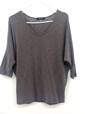 Laila Jayde Charcoal Gray Dolman Top Women's Small